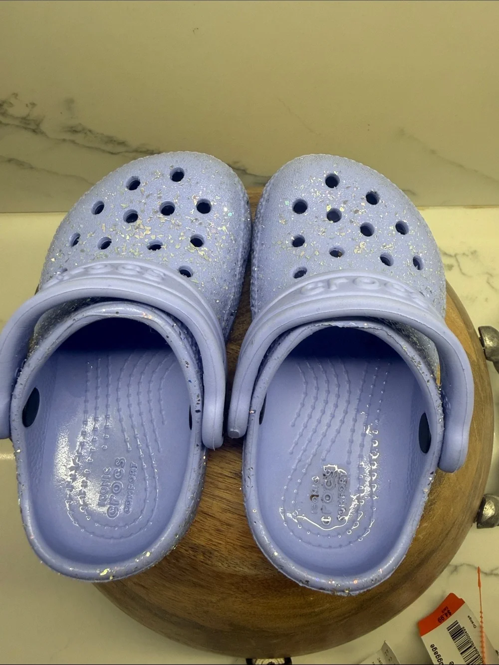 CROCS Kids' Lavender Sparkle Clogs